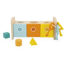 Janod Drewniany sorter z kluczykami Essentiel