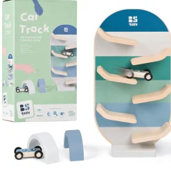 BS Toys Drewniany tor, zjeżdżalnia dla samochodów