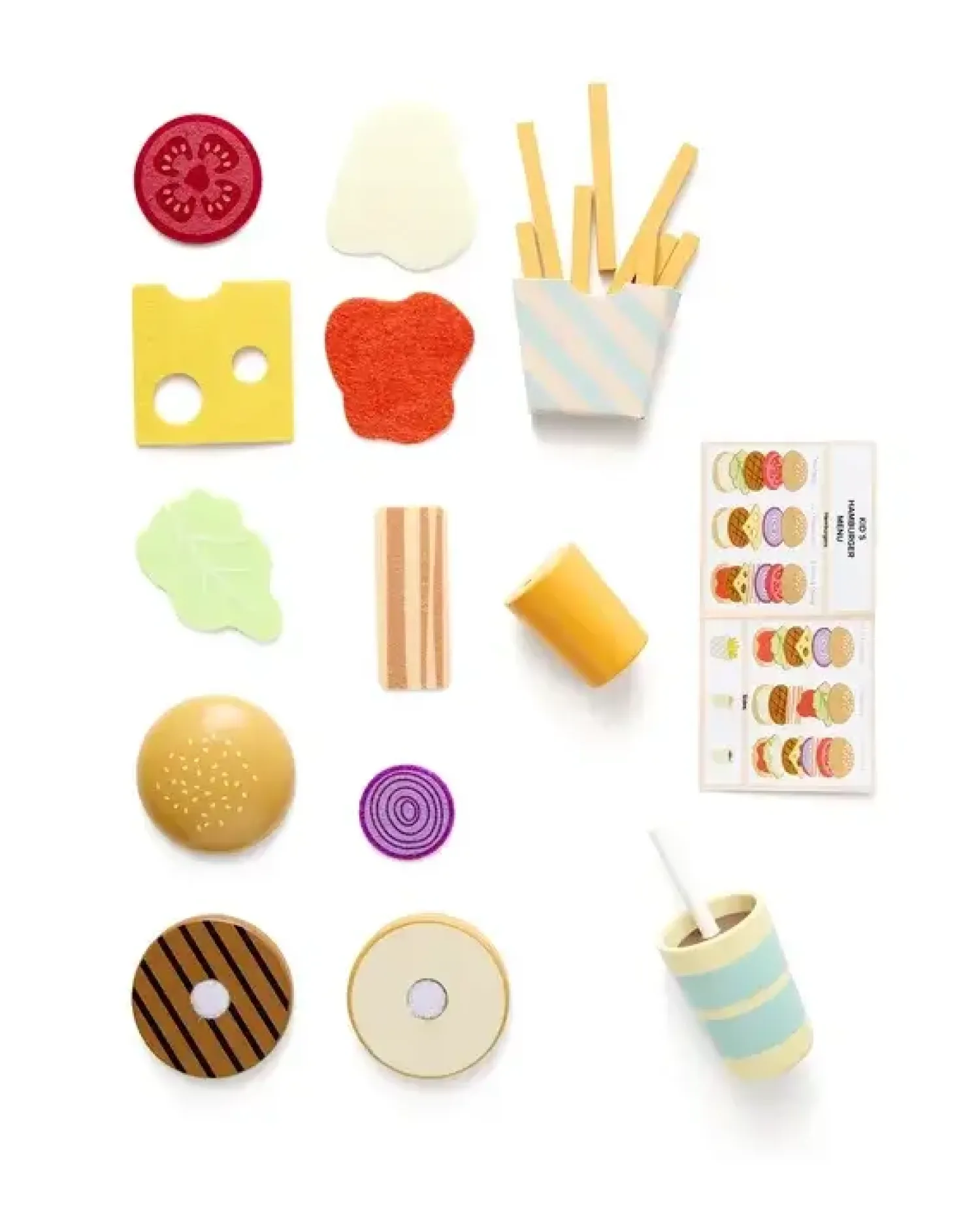 Kids Concept Drewniany zestaw „menu hamburgerowe”