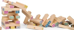 BS Toys Duża wieża XXL - drewniana gra zręcznościowa z kostką