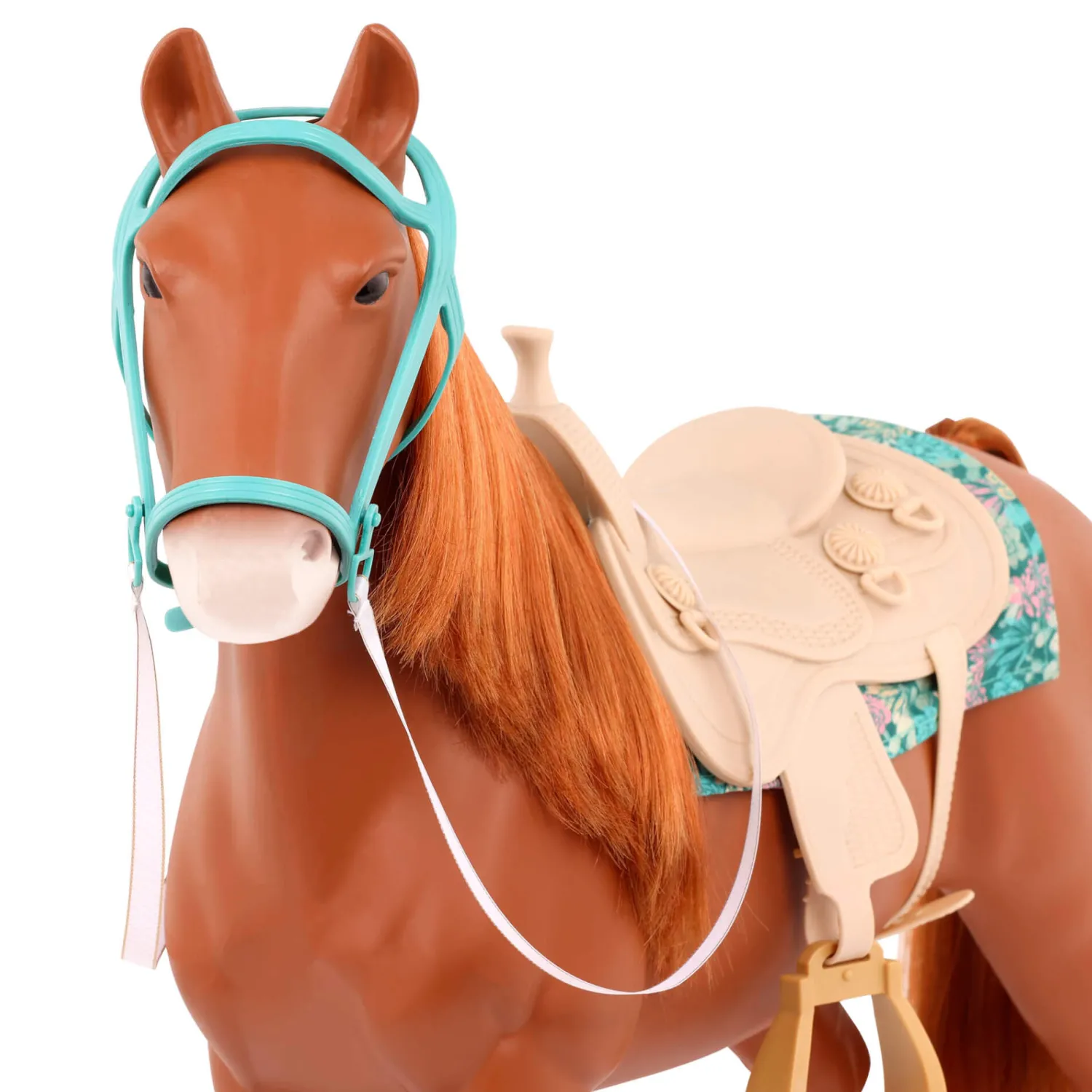 OurGeneration Duży koń dla lalki 46cm – American Saddlebered z akcesoriami