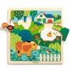 Djeco Edukacyjne puzzle drewniane FARMA