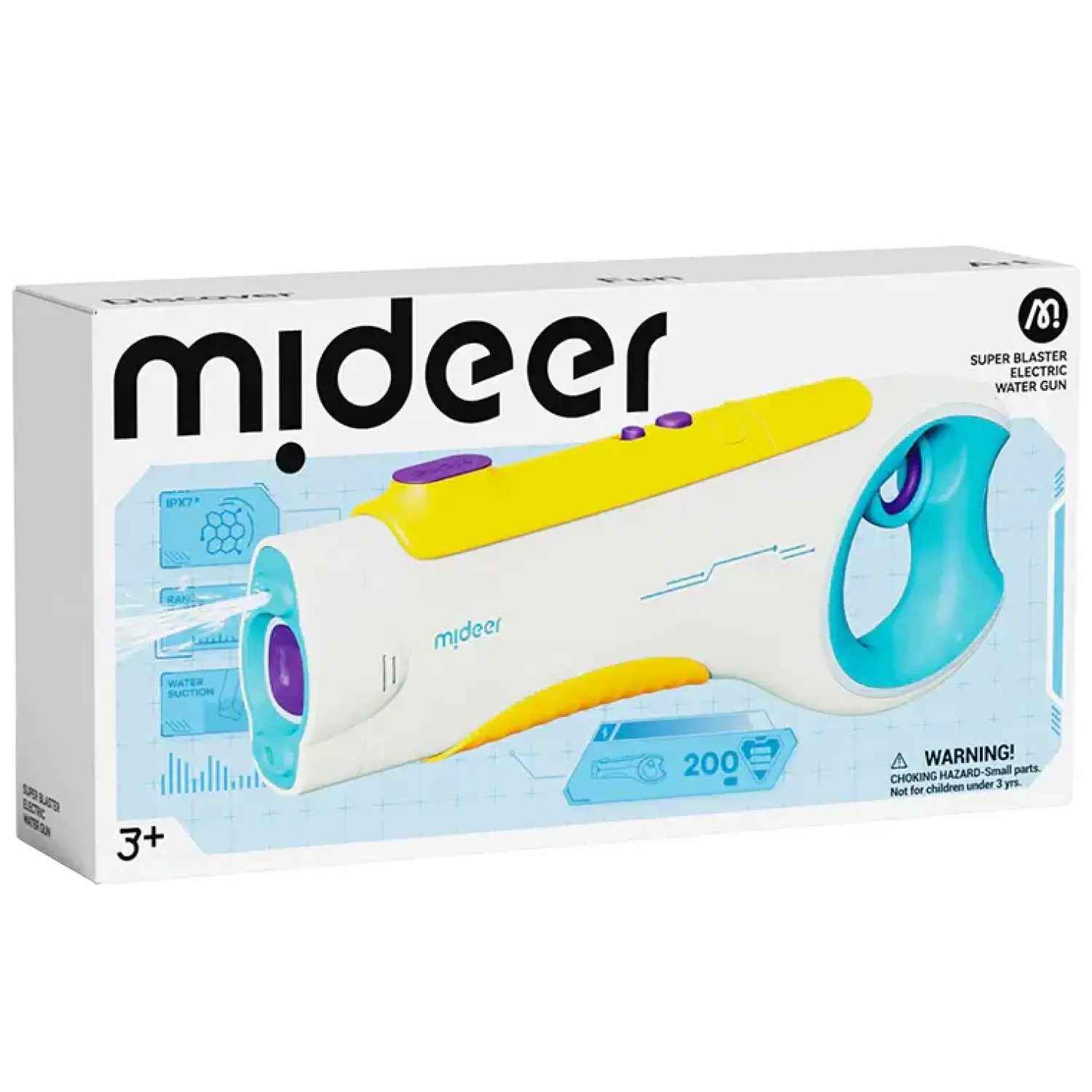 Mideer Elektryczny pistolet wodny - Yellow & Blue