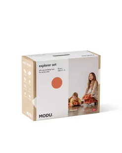 MODU Explorer set - Kreatywne klocki rozwijające motorykę dużą: Burnt Orange, Dusty Green 8w1