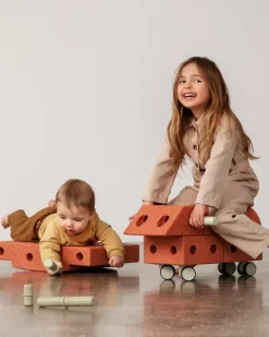 MODU Explorer set - Kreatywne klocki rozwijające motorykę dużą: Burnt Orange, Dusty Green 8w1
