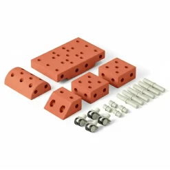 MODU Explorer set - Kreatywne klocki rozwijające motorykę dużą: Burnt Orange, Dusty Green 8w1