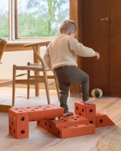 MODU Explorer set - Kreatywne klocki rozwijające motorykę dużą: Burnt Orange, Dusty Green 8w1
