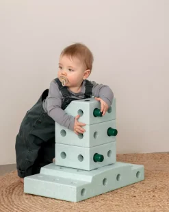MODU Explorer set - Kreatywne klocki rozwijające motorykę dużą: Ocean Mint, Forest Green 8w1