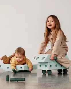 MODU Explorer set - Kreatywne klocki rozwijające motorykę dużą: Ocean Mint, Forest Green 8w1