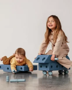MODU Explorer set - Kreatywne klocki rozwijające motorykę dużą: Deep blue, Sky blue 8w1