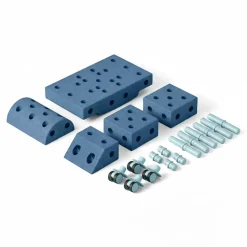 MODU Explorer set - Kreatywne klocki rozwijające motorykę dużą: Deep blue, Sky blue 8w1
