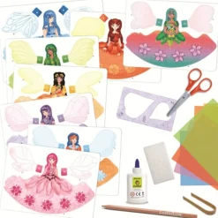 Ludattica Fairy art Atelier – zestaw kreatywny z WRÓŻKAMI – sztuka zdobienia bibułką