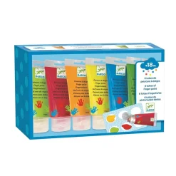 Djeco Farby do malowania palcami, 6 x 75 ml