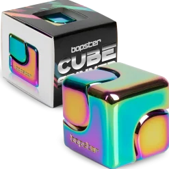 Bopster Fidget Cube Spinner - Wielokolorowy, Metaliczny