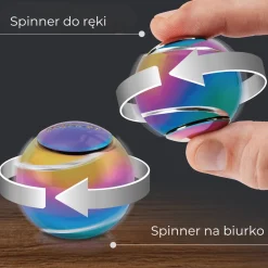 Bopster Fidget Spinner, Spin Ball - Wielokolorowy, Metaliczny