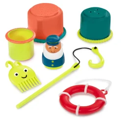 B.Toys Fish & Splish – statek z akcesoriami - wersja jasnoniebieska