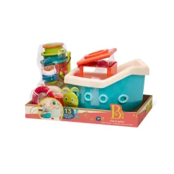 B.Toys Fish & Splish – statek z akcesoriami - wersja jasnoniebieska