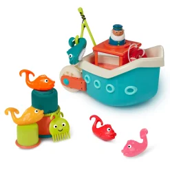 B.Toys Fish & Splish – statek z akcesoriami - wersja jasnoniebieska