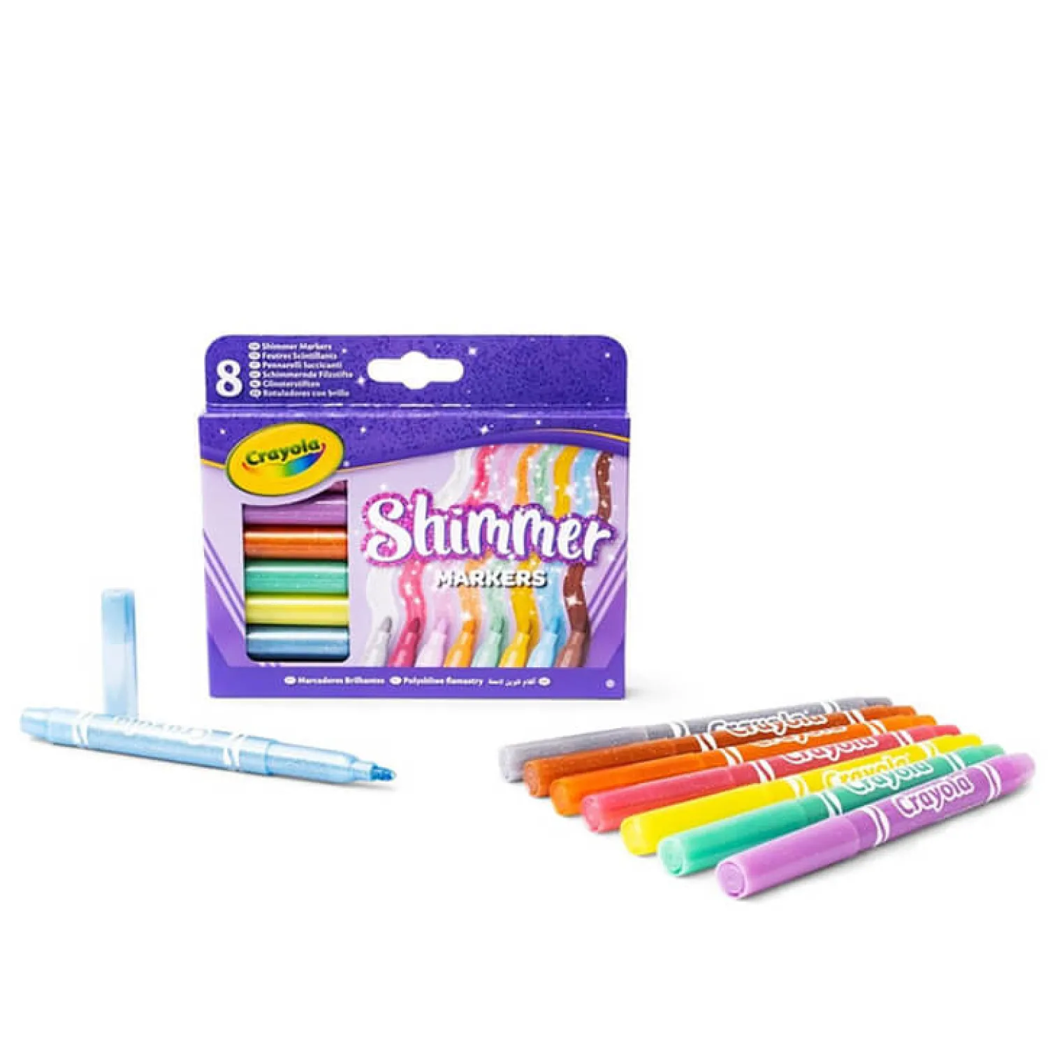 Crayola Flamastry błyszczące Shimmer, 8szt.