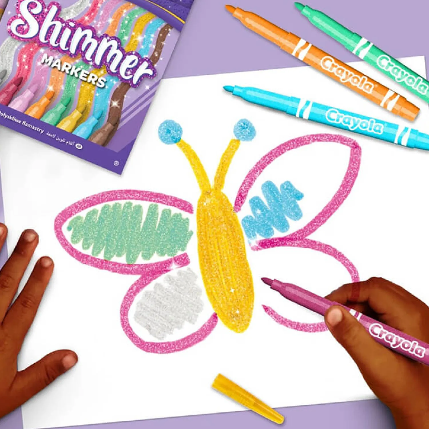 Crayola Flamastry błyszczące Shimmer, 8szt.