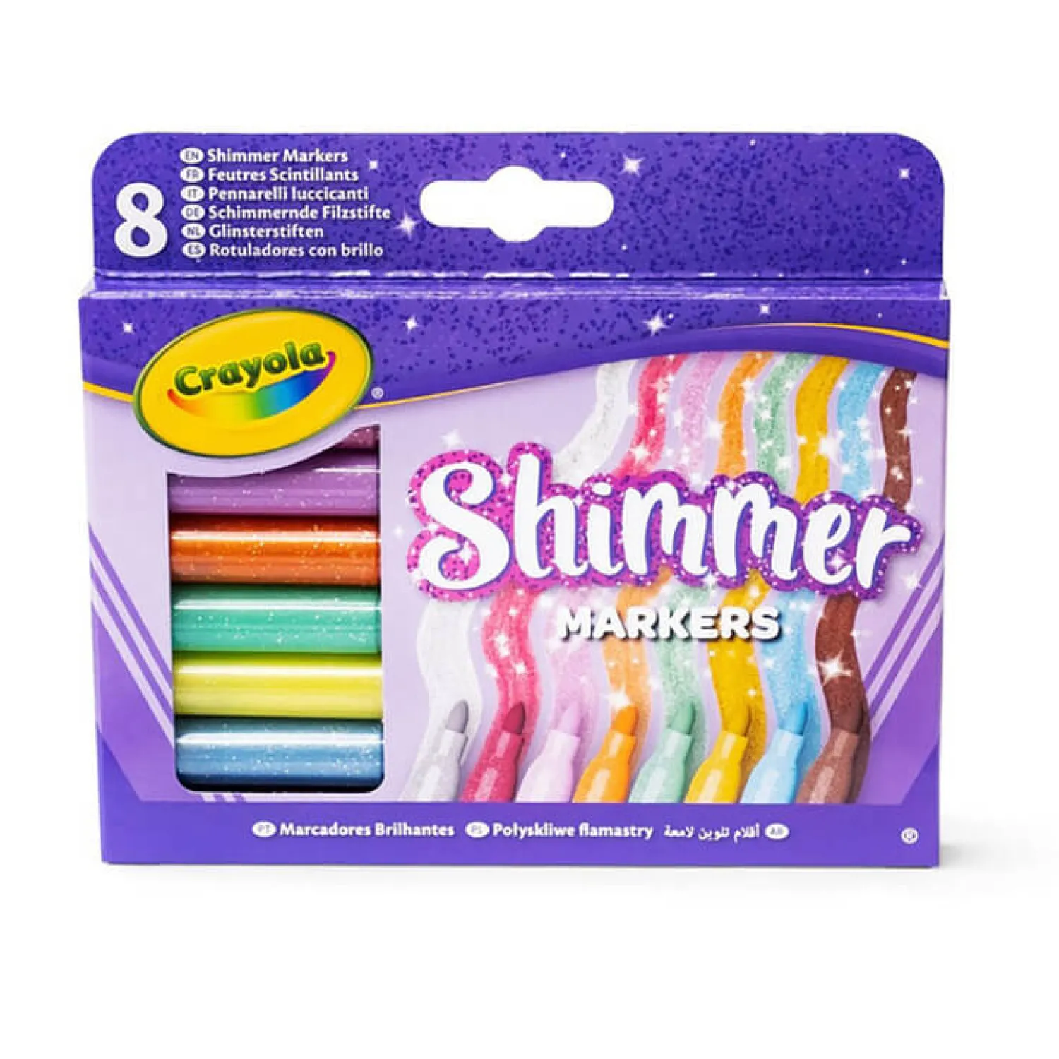Crayola Flamastry błyszczące Shimmer, 8szt.