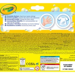Crayola Flamastry stożkowe dla dzieci zmywalne, 12szt.