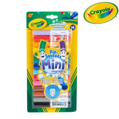 Crayola Flamastry stożkowe dla dzieci zmywalne Mini, 14szt.