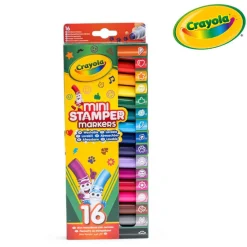 Crayola Flamastry ze stempelkami mini Emoji, 16szt.