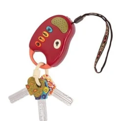 B.Toys FunKeys – zestaw kluczy samochodowych z pilotem CZERWONY