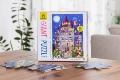 Ludattica GIGANT PUZZLE – puzzle podłogowe – ZAMEK Z WRÓŻKAMI I ORKAMI