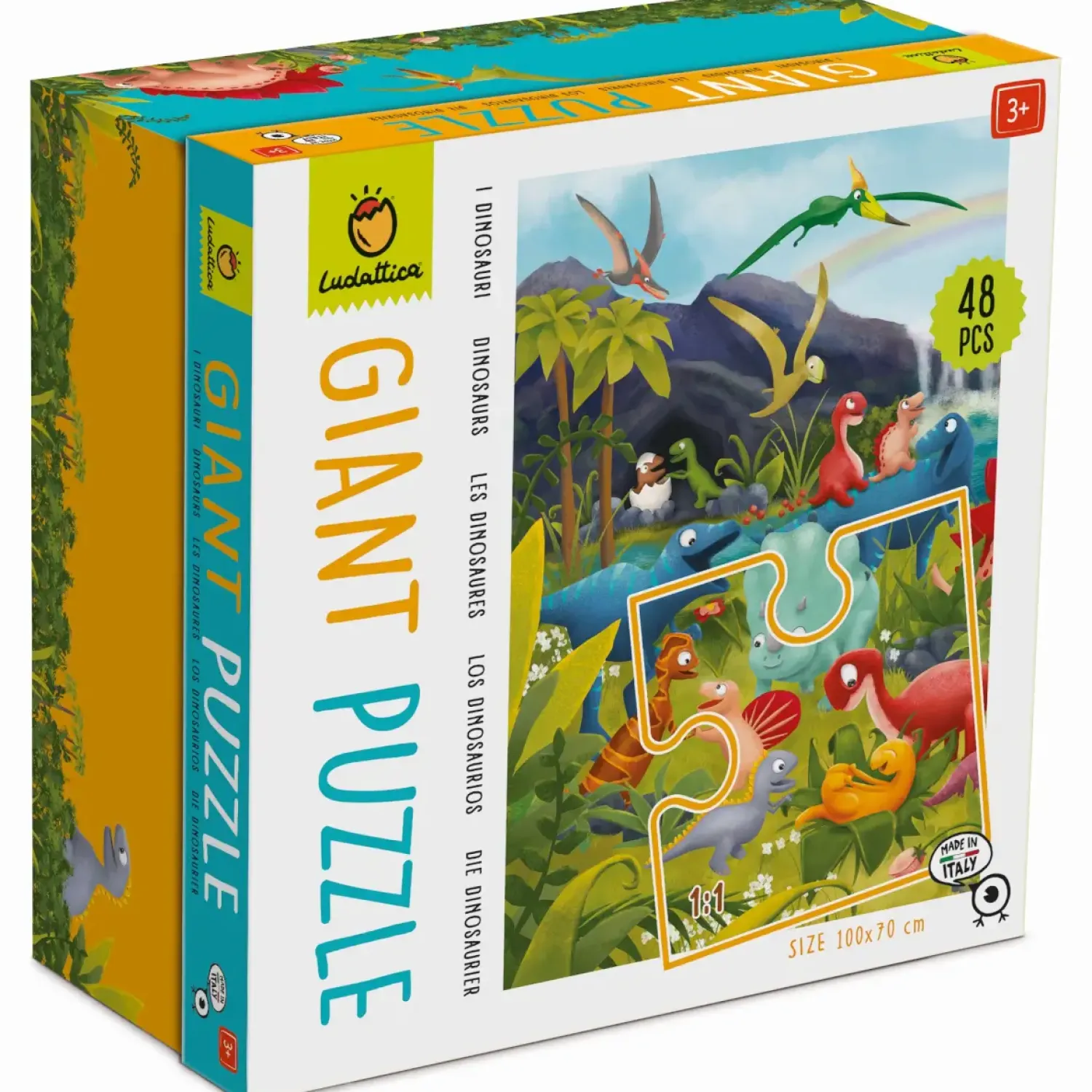 Ludattica GIGANT PUZZLE – puzzle podłogowe – DINOZAURY