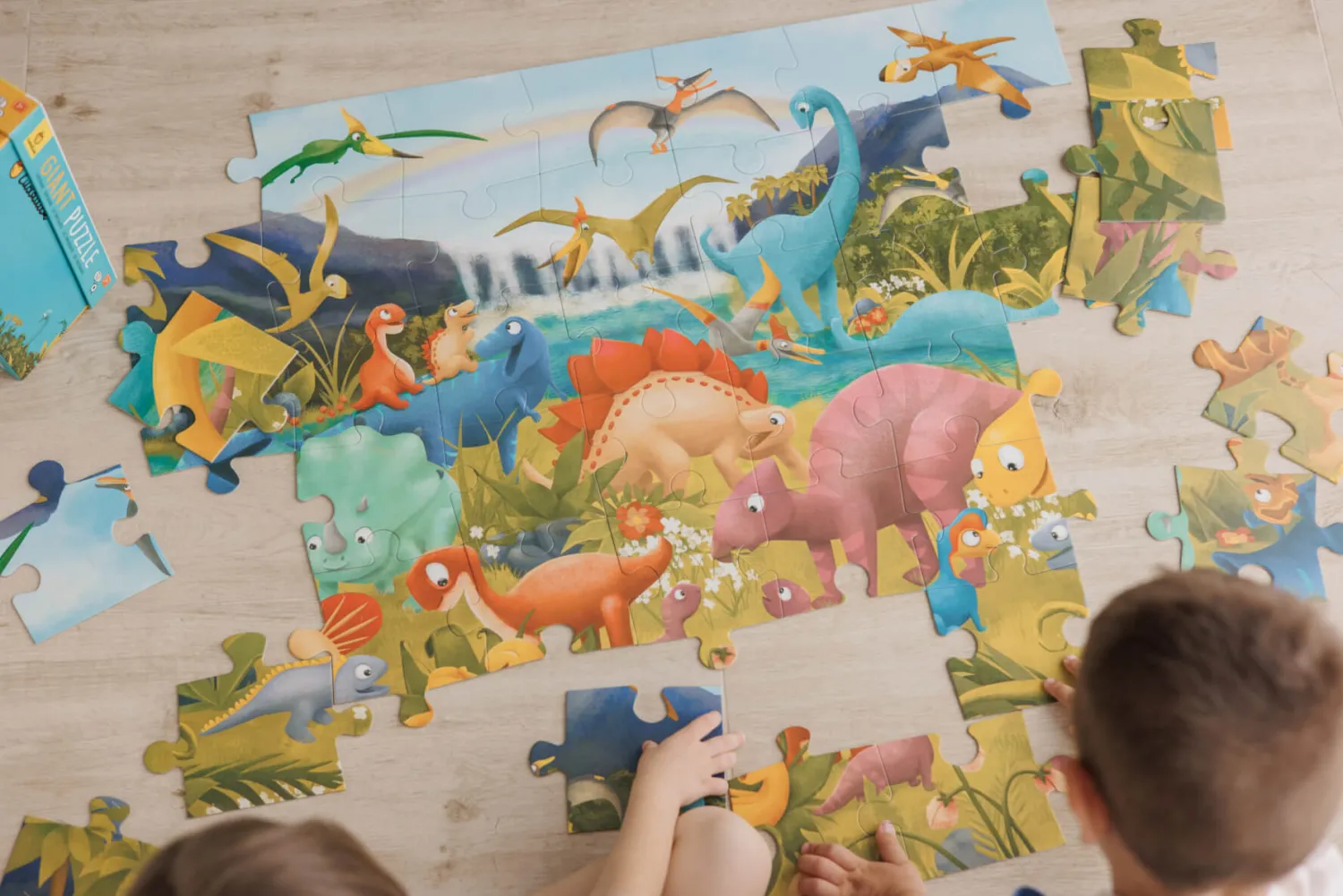 Ludattica GIGANT PUZZLE – puzzle podłogowe – DINOZAURY