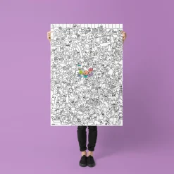 Dzieci OMY Gigantyczna kolorowanka 100x70cm - Kitty