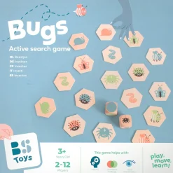 BS Toys Gra na spostrzegawczość 4w1 Znajdź robaczka, memo