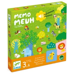 Djeco Gra planszowa MEMO MEUUUH z dźwiękiem