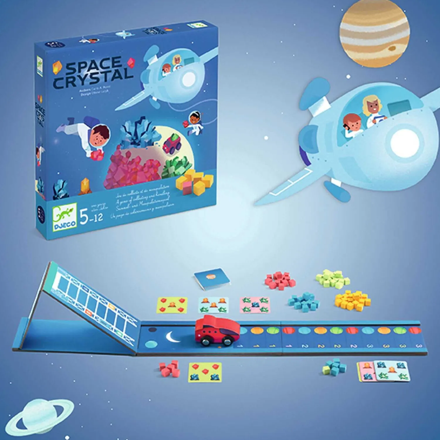 Djeco Gra planszowa SPACE CRYSTAL 5+