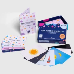 rozwojowa mama Gra przeciwieństw - zestaw gier karcianych + mini e-book 2+