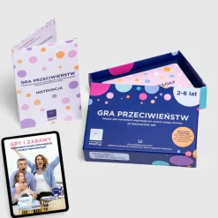 rozwojowa mama Gra przeciwieństw - zestaw gier karcianych + mini e-book 2+