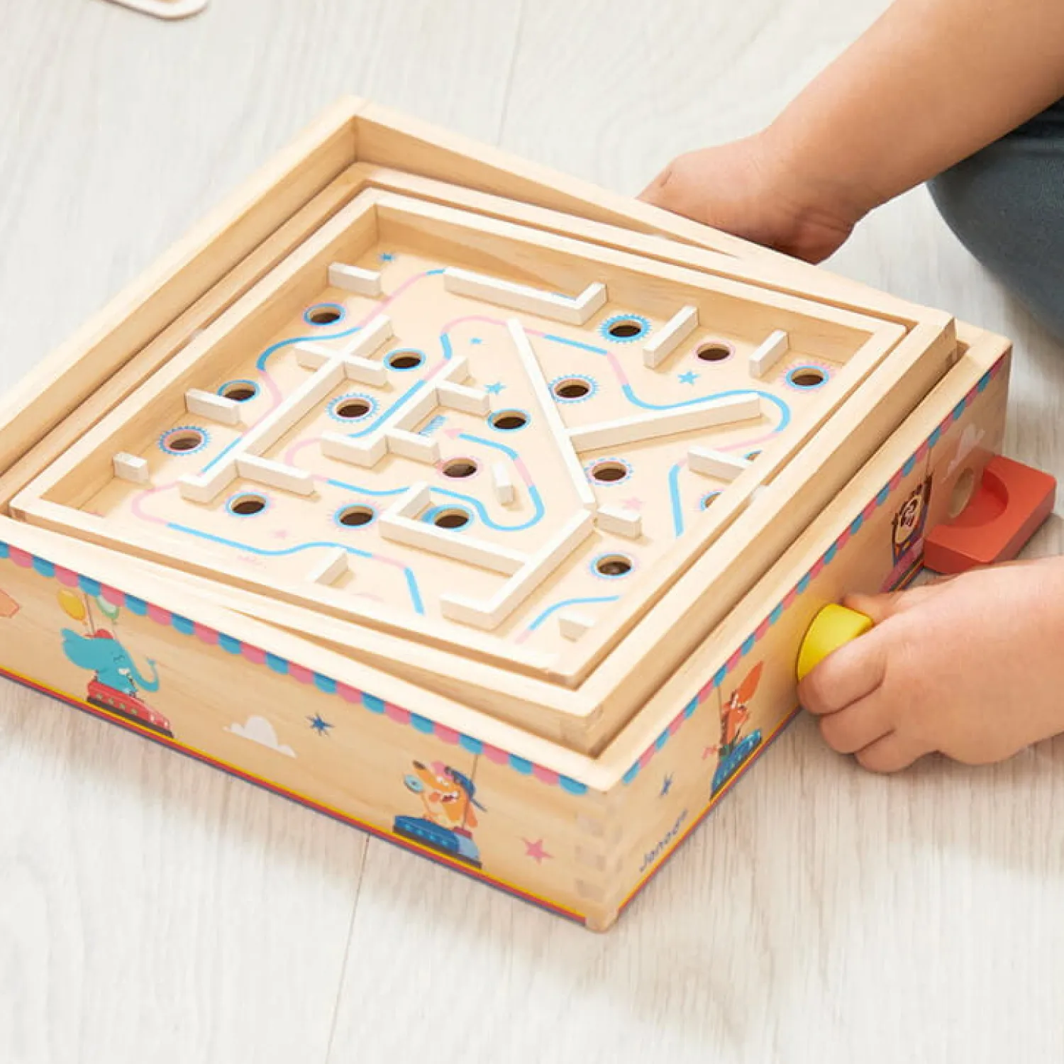 Janod Gra zręcznościowa Labirynt Ball Maze Applepop 5+