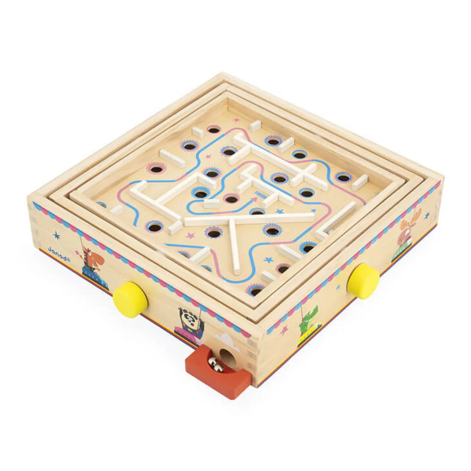 Janod Gra zręcznościowa Labirynt Ball Maze Applepop 5+