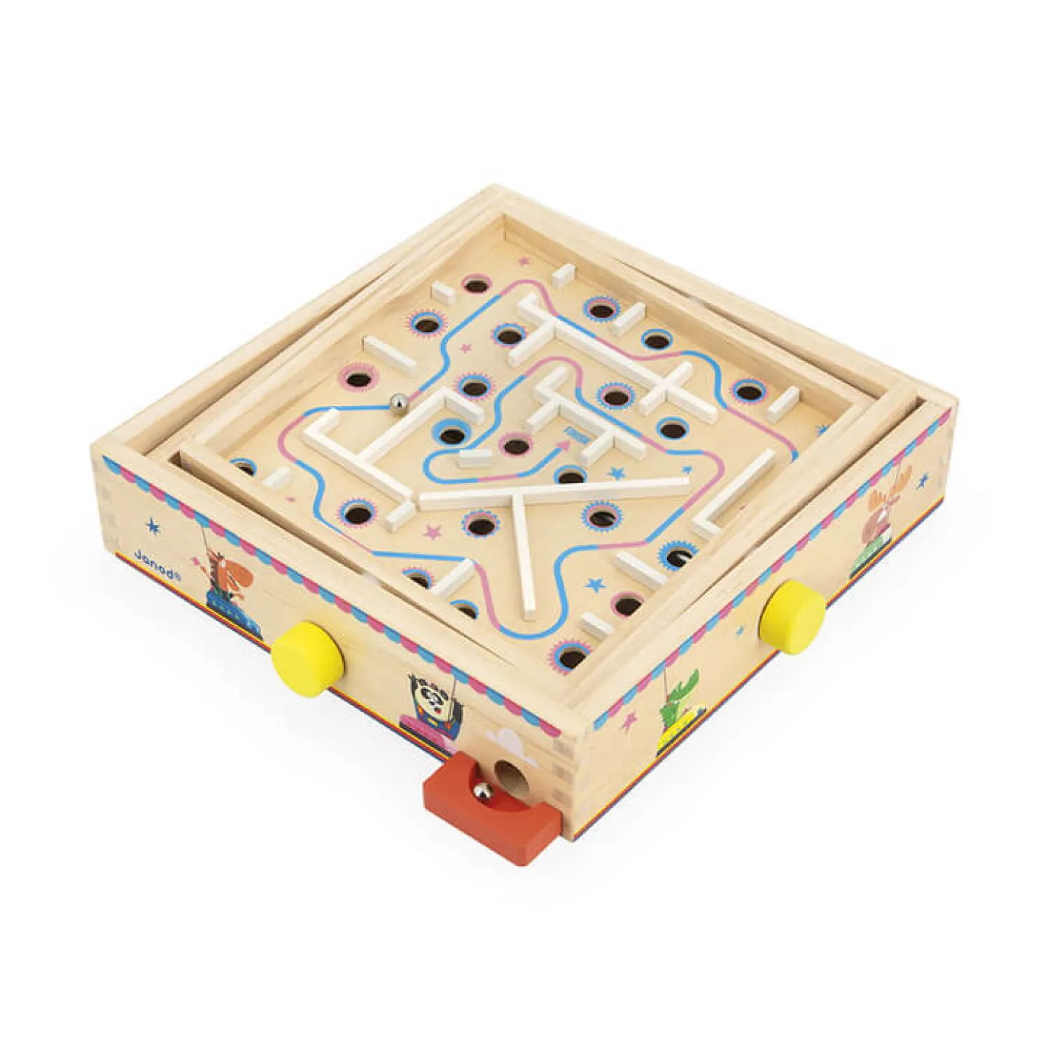 Janod Gra zręcznościowa Labirynt Ball Maze Applepop 5+
