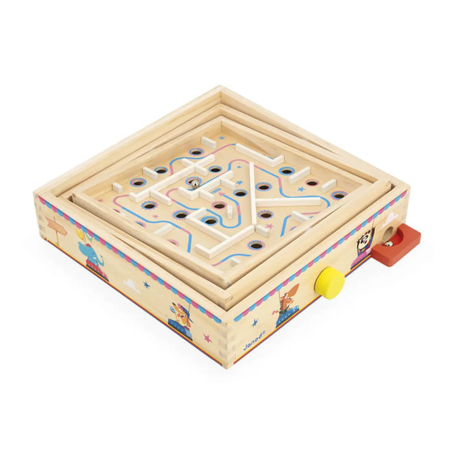 Janod Gra zręcznościowa Labirynt Ball Maze Applepop 5+