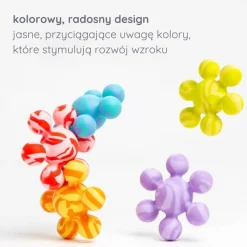 Ubbi Gryzaki silikonowe - 5 zabawek do łączenia