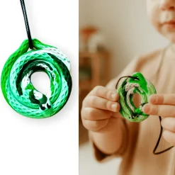 Jellystone Gryzak terapeutyczny, antystresowy naszyjnik MEDIUM - Leśny Wąż