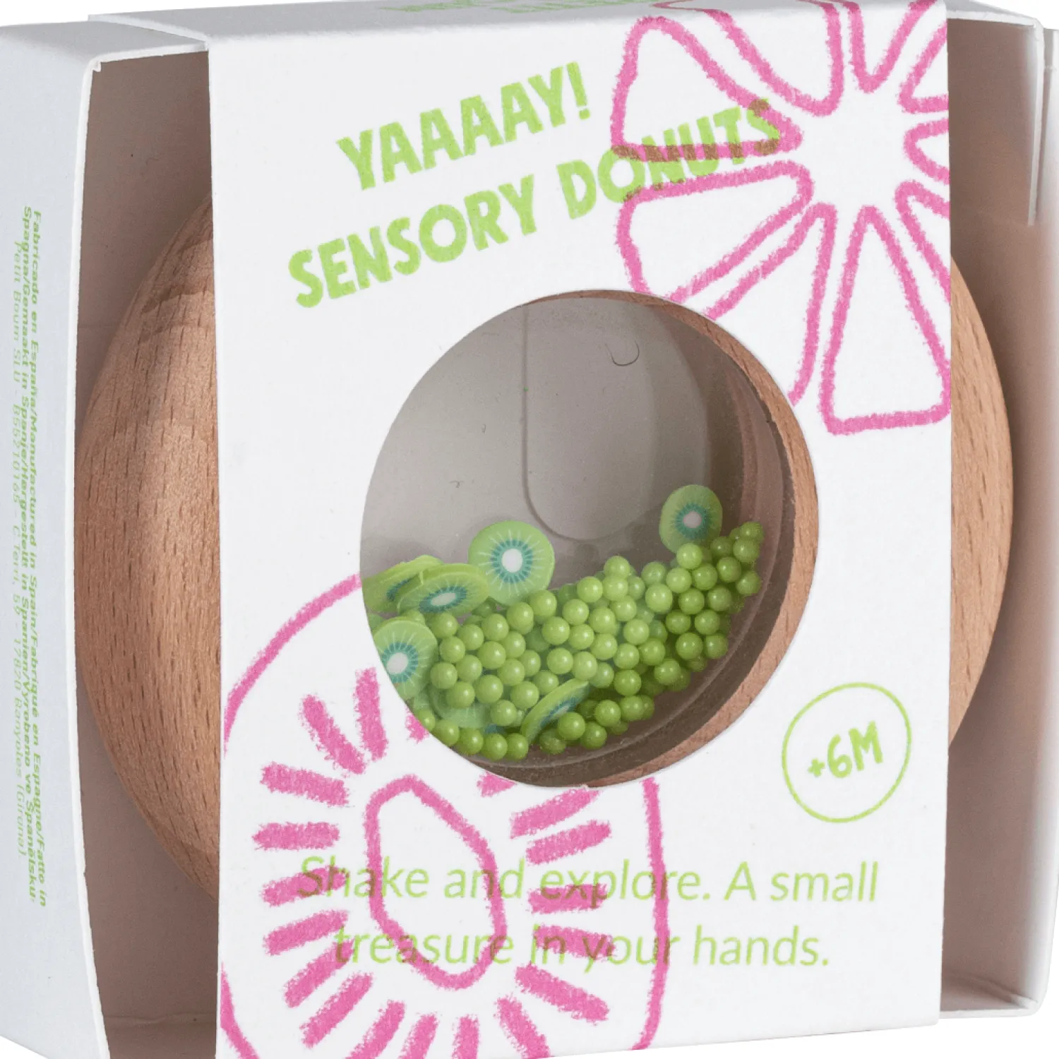 Petit Boum Grzechotka sensoryczna - Kiwi