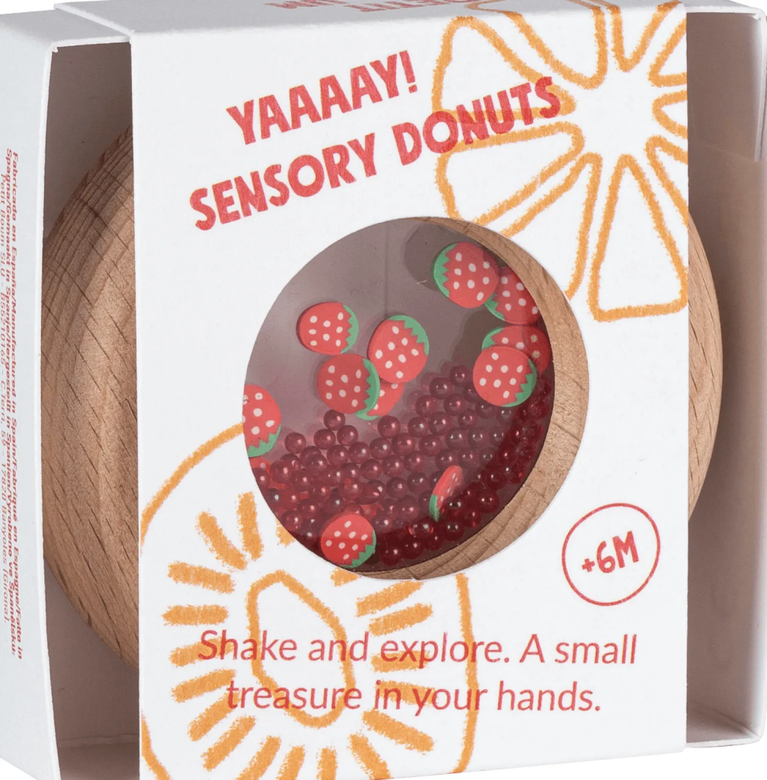Petit Boum Grzechotka sensoryczna - Truskawka