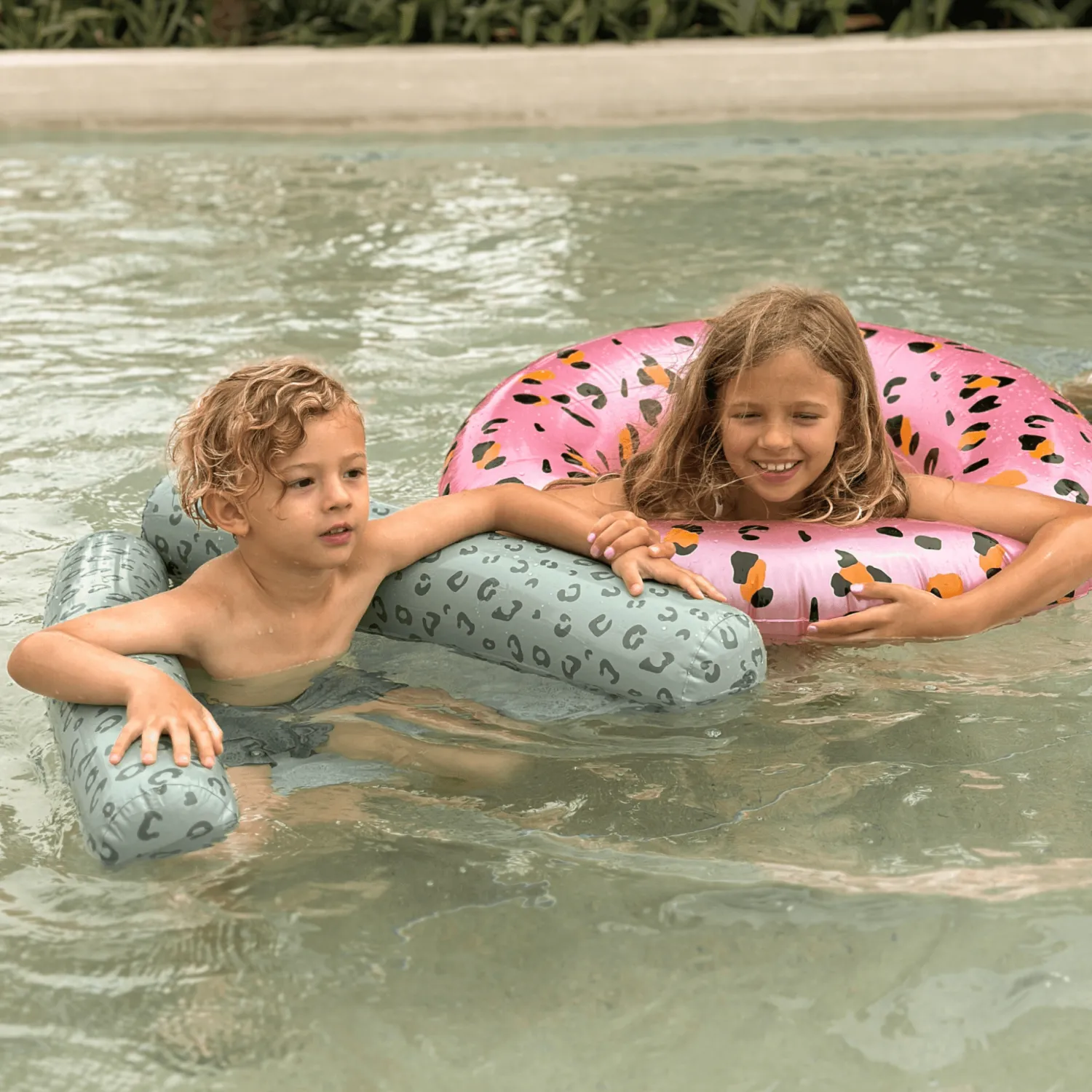The Swim Essentials Hamak wodny - Green, Leopard