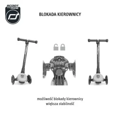 Scootandride Highwaykick 3 LED Hulajnoga składana ze świecącymi kółkami 3+ Kiwi
