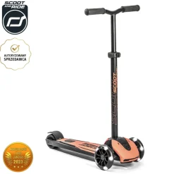Scootandride Highwaykick 5 LED Hulajnoga trójkołowa balansowa ze świecącymi kółkami 5+ Peach