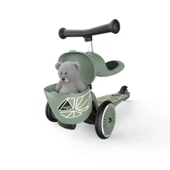 Scootandride Highwaykick 1 Lifestyle 2w1 Jeździk i hulajnoga z zamykanym schowkiem 1-5 lat Green Lines